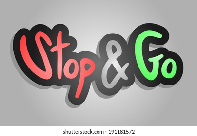 Sticker go and stop
