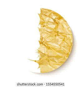 Sticker with gold dented foil