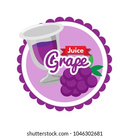 Sticker grape juice