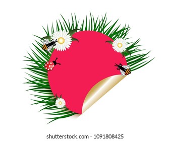 Sticker grass green frame