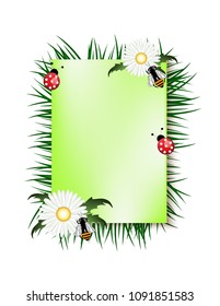Sticker grass green frame