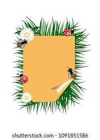 Sticker grass green frame