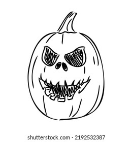 Sticker Halloween pumpkin. Vector illustration. pumpkin for halloween vector sketch