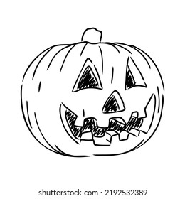 Sticker Halloween pumpkin. Vector illustration. pumpkin for halloween vector sketch