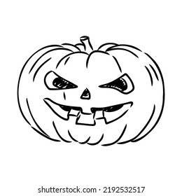 Sticker Halloween pumpkin. Vector illustration. pumpkin for halloween vector sketch