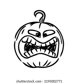 Sticker Halloween pumpkin. Vector illustration. pumpkin for halloween vector sketch