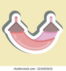 Sticker Hammock. suitable for Summer symbol. simple design editable. design template vector. simple illustration