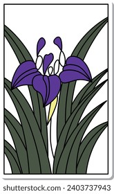 Sticker Hanafuda Ayame Moriwa Satsuki May Iris Scum