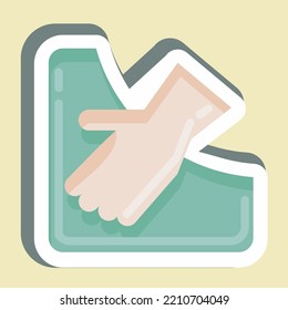 Sticker Hand Warmer Pocket. suitable for sportswear symbol. simple design editable. design template vector. simple illustration