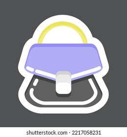 Sticker Handbag Clean. related to Laundry symbol. simple design editable. simple illustration, good for prints