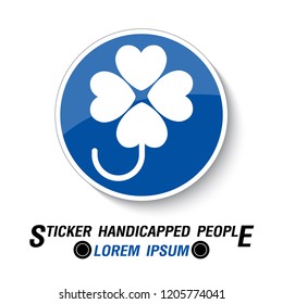 Sticker for Handicapped drivers, vector illustration