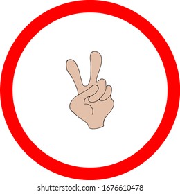 sticker hands vector image flat image
