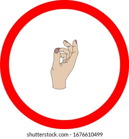 sticker hands vector image flat image
