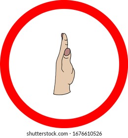 sticker hands vector image flat image
