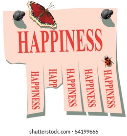 Sticker. Happiness.