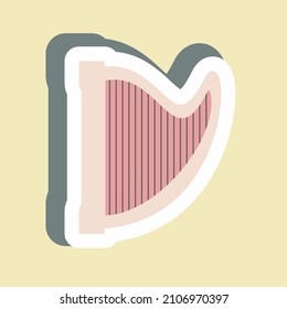 Sticker Harp - Simple illustration, Good for Prints , Announcements, Etc