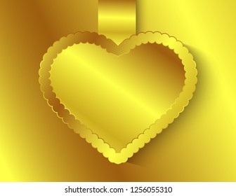 Sticker heart banner decor