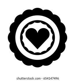 sticker with heart icon