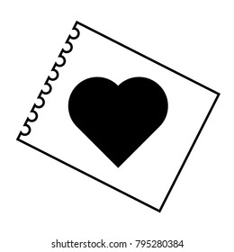 Sticker with a heart icon