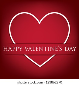 Sticker heart Valentine's Day card in vector format.