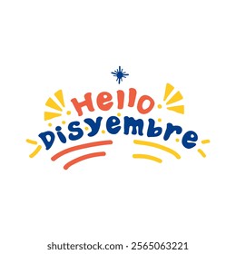 Sticker Hello DisyembrePhilippines languange day. vector illustration