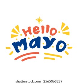 Sticker Hello Mayo Philippines languange day. vector illustration