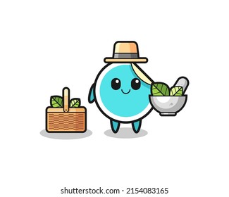 sticker herbalist cute cartoon , cute design