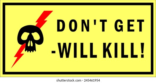 Sticker - a high voltage
