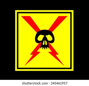 Sticker - a high voltage