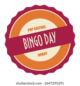 Adesivo para hobby, Dia Nacional do Bingo, ilustração vetorial