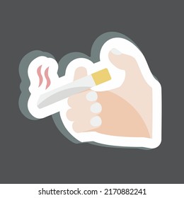 Cigarrillo pegajoso. adecuado para el símbolo Acciones de mano. diseño simple editable. vector de plantilla de diseño. ilustración de símbolo simple