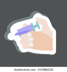 Inyección De La Sujeta De Pegamento. adecuado para el símbolo Acciones de mano. diseño simple editable. vector de plantilla de diseño. ilustración de símbolo simple