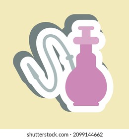 Sticker Hookah - Simple illustration,Design Icon vector, Good for prints, posters, advertisements, announcements, info graphics, etc.