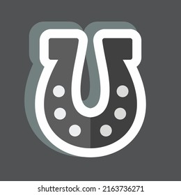 Sticker Horse Shoe. suitable for Garden symbol. simple design editable. design template vector. simple symbol illustration