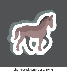Sticker Horse. suitable for animal symbol. simple design editable. design template vector. simple symbol illustration