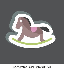 Sticker Horse. suitable for Baby symbol. simple design editable. design template vector. simple symbol illustration