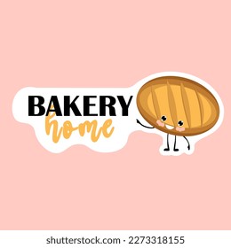 Sticker house bakery. bread. Bakery logo. Vector illustration of bakery and confectionery.