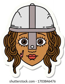 sticker of a human fighter