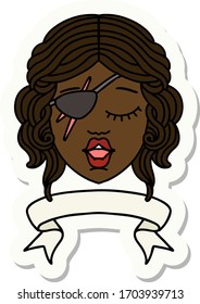 sticker of a human rogue character with banner