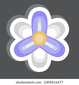 Sticker Hyacinth. related to Flowers symbol. simple design editable. simple illustration