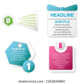 Sticker icon. Abstract paper infografics. Vector in lable style