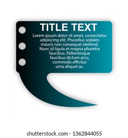 Sticker icon. Abstract paper infografics. Vector in lable style