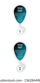 Sticker icon. Abstract paper infografics. Vector in lable style