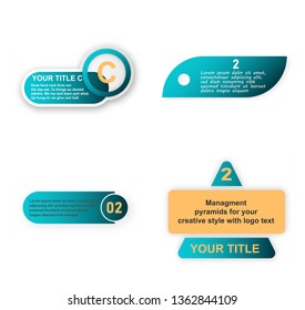 Sticker icon. Abstract paper infografics. Vector in lable style