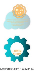Sticker icon. Abstract paper infografics. Vector in lable style
