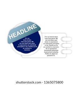 Sticker icon. Abstract paper infografics. Vector in lable style