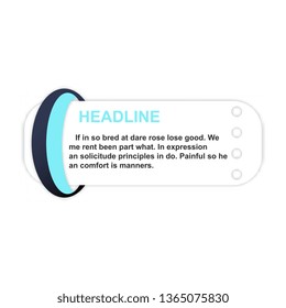 Sticker icon. Abstract paper infografics. Vector in lable style