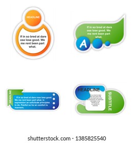 Sticker icon. Abstract paper infografics. Vector in lable style