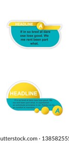 Sticker icon. Abstract paper infografics. Vector in lable style
