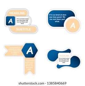 Sticker icon. Abstract paper infografics. Vector in lable style